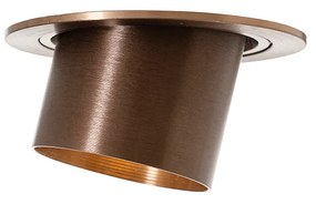 Faretto da incasso moderno bronzo scuro rotondo orientabile - Installa