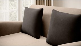 Divano marrone chiaro allungabile e rivestimento in velluto 130 cm Ario – ELTAP