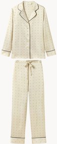 Set di 2 pigiami da donna in seta Polka Dot, in varie misure