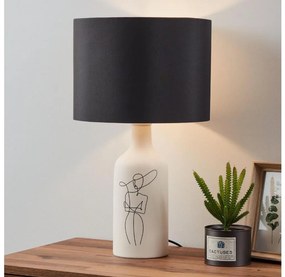 Eglo 43824 - Lampada da tavolo VINOZA 1xE27/40W/230V nero/bianco