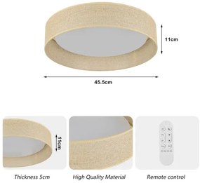 Immax NEO 07289L - Plafoniera LED+CCT dimmerabile LONA 36W/230V Ø 45,5 cm + telecomando