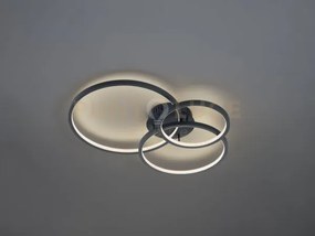 Aaron plafoniera led antracite 3 anelli con tecnologia " wiz " mult...