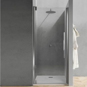 Porta doccia battente L 97.5-100.5 cm x H 200 cm per nicchia in vetro trasparente SP. 0.8 mm, profilo lucido cromo, serie Sword