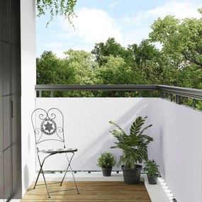 Paravento Da Balcone Bianco 600x90 Cm İn Polyrattan /