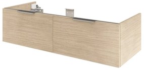 Mobile da bagno sotto lavabo Neo marrone lucido L 120 x H 32 x P 48 cm 2 cassetti, lavabo non incluso