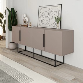 Cassettiera bassa grigio-beige 200x80 cm Titan - Marckeric