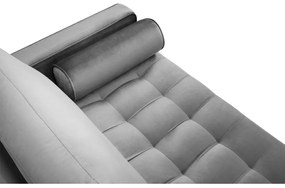 Divano in velluto grigio chiaro, 174 cm Santo - Milo Casa