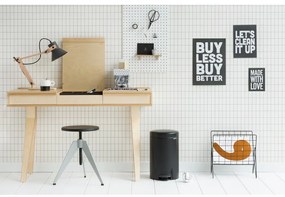 Bidone in acciaio nero opaco 12 l NewIcon - Brabantia