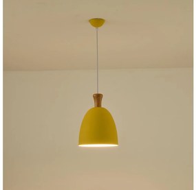 Lampadario a sospensione con filo 1xE27/15W/230V giallo diametro 23 cm