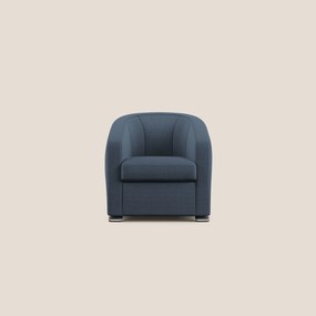 Cloe Poltroncina in tessuto smacchiabile con acqua QuickClean T08 blu