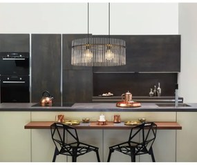 Globo 15698H3 - Lampadario a sospensione con filo GORLEY 2xE27/60W/230V nero