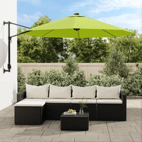 Ombrellone A Parete Con Led Verde Mela 290 Cm /