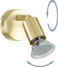 Eglo 33184 - Luce Spot da parete a LED BUZZ-LED 1xGU10/2,8W/230V 3000K oro