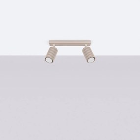 Faretto grigio tortora in metallo 6,5x30 cm Gleam – Sollux