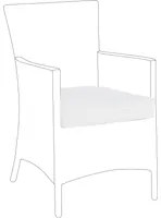 Set di 8 copricuscini per sedili in tessuto bianco per sedie da giardino 47 x 47 x 10 cm