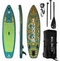 Stand Up Paddle Board Flatwater/Touring Kolohe Polynesia - Tavola da SUP gonfiabile 300X75X15 cm con pagaia regolabile, cavigliera, gonfiatore, kit riparazione e borsa da trasporto. Peso Max 140kg