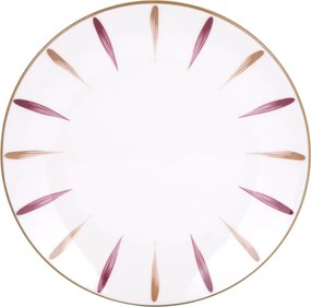 Piatto fondo in Porcellana pennellato viola marrone 19,3 cm Petali