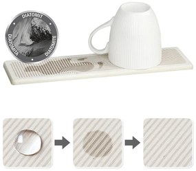 Tappetino scolapiatti beige in diatomite 30x8 cm Damon – Wenko