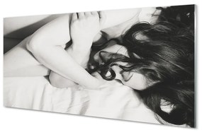 Quadro acrilico Donna addormentata 100x50 cm