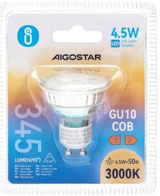 Lampadina LED GU10/4,5W/230V 3000K - Aigostar