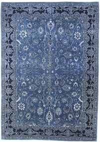 Loribaft Tappeto 220x160 Blu (Indian) Annodato A Mano