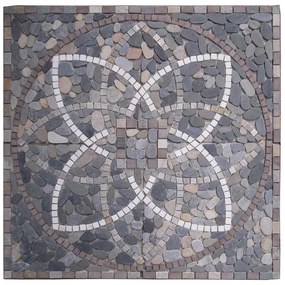 Rosone in pietra Plutone multicolore opaco L 100 x L 100cm x Sp. 10 mm