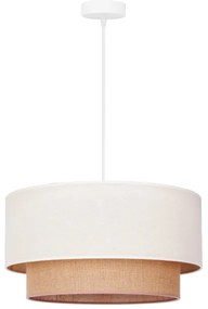 Duolla - Lampadario a sospensione con filo BOHO 1xE27/40W/230V diametro 45 cm color crema/marrone
