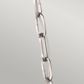 Sospensione Contemporanea Harrow Alluminio Nichel Lucido Vetro E27 D40,6Cm