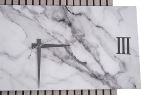 Orologio 72x58 cm in legno cannettato tortora e marmo