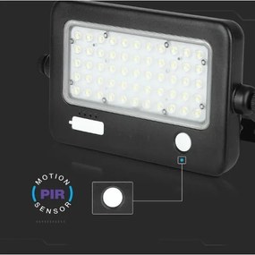 LED Faro solare dimmerabile con sensore LED/10W/3,7V 4000K IP65 + Porta USB