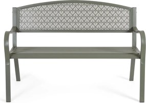 Panca da giardino color kaki in metallo Lizette – Bizzotto