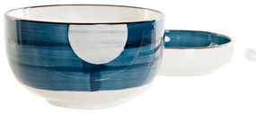 Set per Sushi DKD Home Decor S3025747 Porcellana Azzurro Bianco Bambù (11 x 11 x 6,5 cm) (2 x 2 x 23 cm) (34 x 29.5 x 7.3 cm) (3