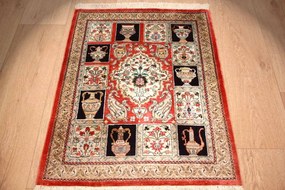 Ghom Tappeto 70x60 (Iran) Annodato A Mano
