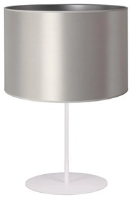 Duolla - Lampada da tavolo CANNES 1xE14/15W/230V diametro 20 cm argento/bianco