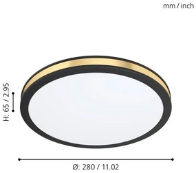 Eglo 99406 - Plafoniera LED PESCAITO LED/11W/230V