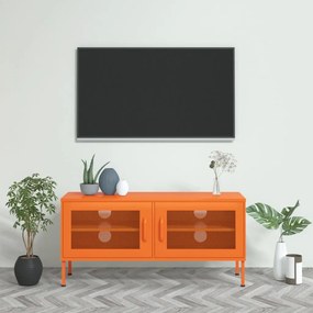 Mobile Tv Arancione 105x35x50 Cm İn Acciaio /