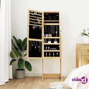 vidaXL Armadio Portagioie Specchio Autoportante 42x38x152 cm