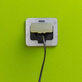 Brilagi - Presa a pavimento da incasso per esterni IP55 cromato opaco rettangolare