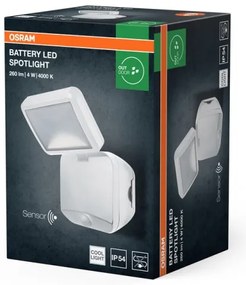 Osram - Faretto LED da parete per esterni con sensore BATTERY LED/4W/4xD IP54