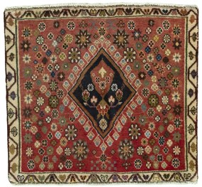 Shiraz Tappeto persiano 50 x 60 Rosso (Iran) Annodato A Mano