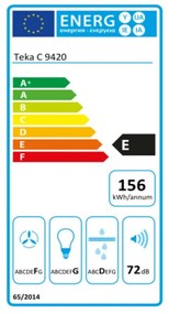 Cappa Classica Teka 90 cm 375 m3/h 72 dB 316W Grigio Acciaio