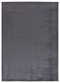 Tappeto in microfibra grigio scuro 120x170 cm Coraline Liso - Universal