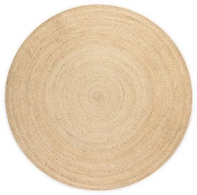 Tappeto rotondo in juta bifacciale di colore naturale ø 140 cm Braided Ivory - Hanse Home