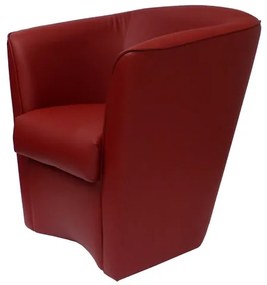 Poltrona in ecopelle bordeaux poltroncina