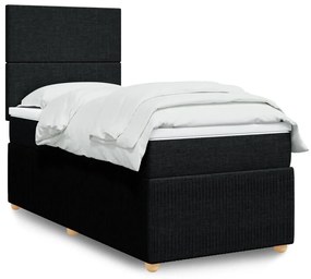 Giroletto A Molle Con Materasso Nero 100x200 Cm İn Tessuto /