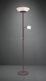 Gerry piantana con lampada da lettura metallo ruggine con diffusori...