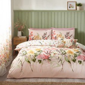 Set copripiumino e federa rosa per letto singolo 135x200 cm Countryside Floral – Catherine Lansfield