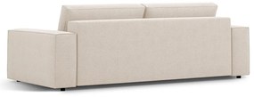 Divano letto in tessuto bouclé beige 247 cm Jodie - Micadoni Home