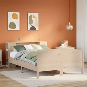 Letto libreria senza materasso 150x200 cm in legno di pino