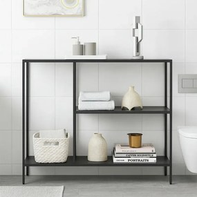 Mobile multiuso 80x80h cm in metallo grigio con vano e ripiani a giorno Jungle